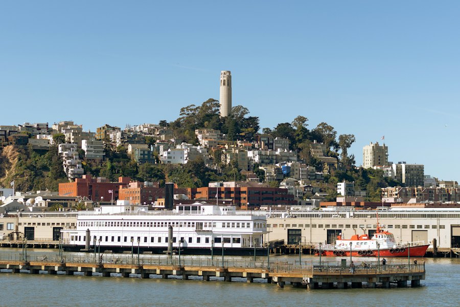 The San Francisco skyline from the bay