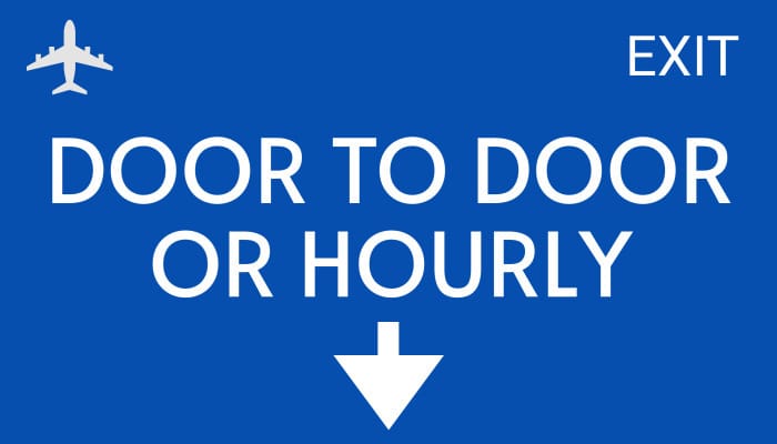 San Francisco International Airport exit sign for Travis Airport Shuttle services