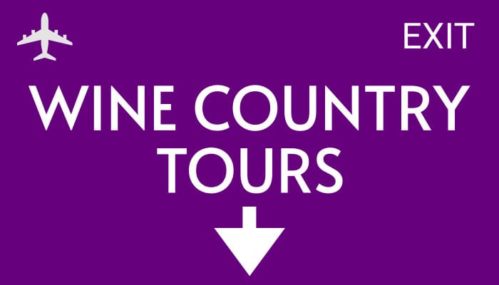 San Francisco International Airport exit sign for Travis Airport Shuttle services